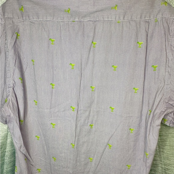 JACHS NY Men’s Stretch Casual Summer Martini Cocktail Short-Sleeve Shirt Large - Picture 9 of 12